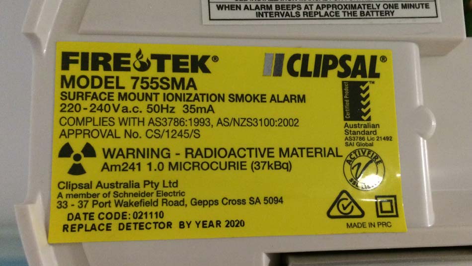 Smoke Alarm Testing Expiry Label